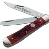 Boker Knives 110747 Traditional Trapper SlipJoint Knife With Red Jigged Bone