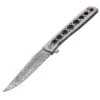 Boker Plus 01BO739DAM Urban Trapper Damascus Knife With Tumbled Finish Titanium Handle