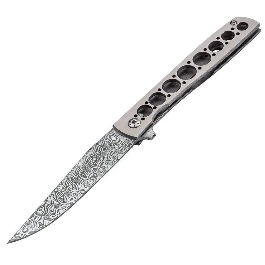 Boker Plus 01BO739DAM Urban Trapper Damascus Knife With Tumbled Finish Titanium Handle 1 Boker Plus 01BO739DAM Urban Trapper Damascus Knife With Tumbled Finish Titanium Handle