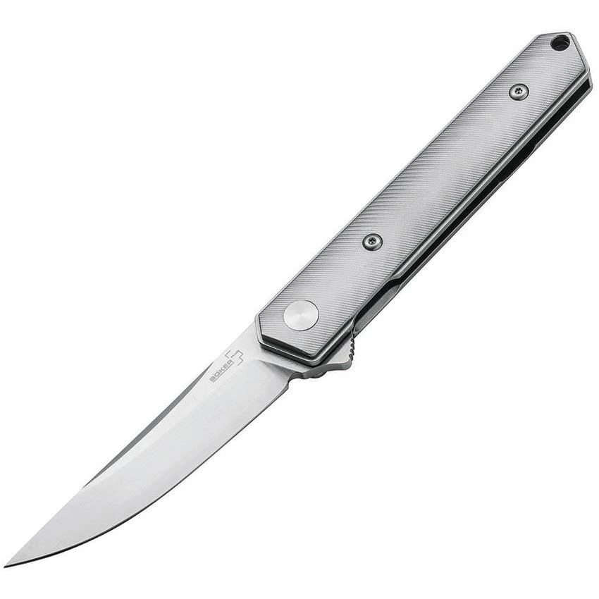 Boker 01BO267 Kwaiken Mini Linerlock Titan Knife With Gray Titanium Handle 1 Boker 01BO267 Kwaiken Mini Linerlock Titan Knife With Gray Titanium Handle