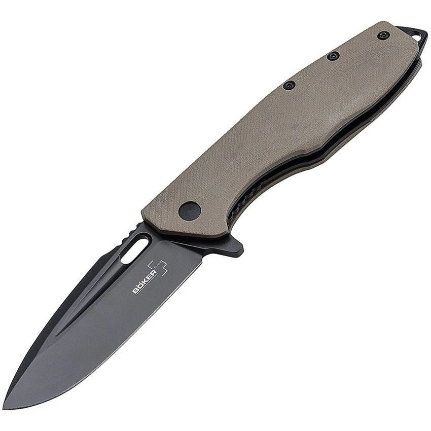Boker 01BO759 Caracal Tactical Linerlock Knife With Coyote Tan G10 Handle 1 Boker 01BO759 Caracal Tactical Linerlock Knife With Coyote Tan G10 Handle
