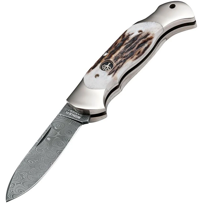 Boker 112201DAM Scout Lockback Knife Stag 1 Boker 112201DAM Scout Lockback Knife Stag