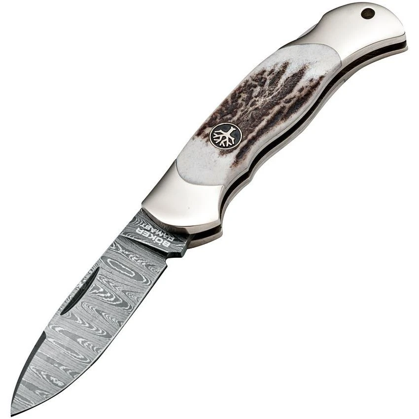 Boker 111910DAM Junior Scout Lockback Knife Stag 1 Boker 111910DAM Junior Scout Lockback Knife Stag