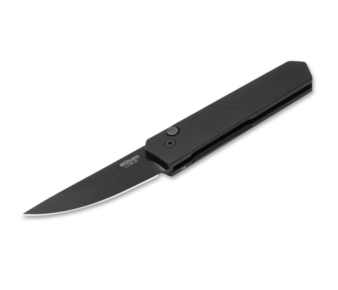 Boker Knives 01BO255 Kwaiken Small Auto Black Handle Knife With Black Blade 1 Boker Knives 01BO255 Kwaiken Small Auto Black Handle Knife With Black Blade
